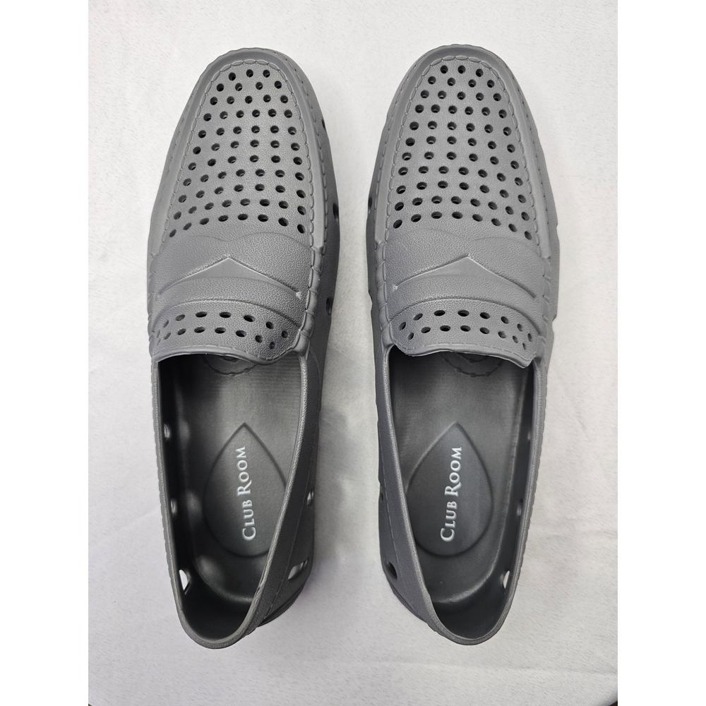 Club Room Men's Atlas Perforated Driving Shoes Loafers Grey Size 8M NWT